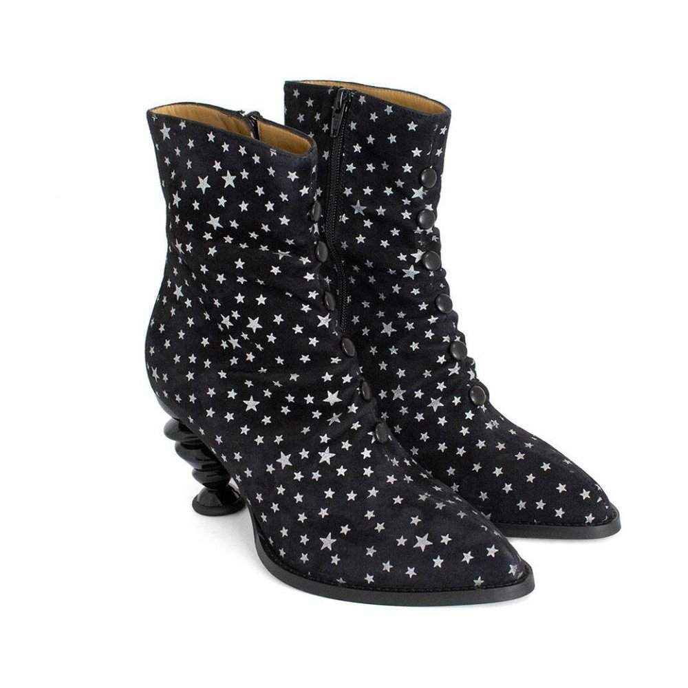 John Fluevog POWERHOUSE  JYOTI ZIP-UP ANKLE BOOT WITH HEEL. These were worn once
